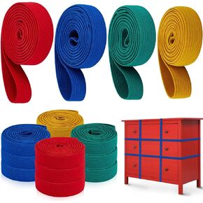 12 Pcs Extra Large 42" 36" 30" 25" Moving Rubber Bands for Furniture Elastic Variety Heavy Duty Moving Bands for Mover Moving Pallets Blankets Boxes Moving Packing Supplies, 4 Assorted Colors