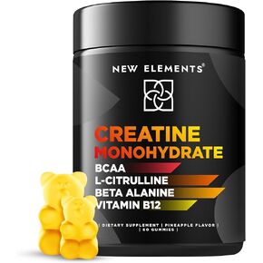علكة الكرياتين مونوهيدرات مع BCAA L- سيترولين بيتا ألانين وفيتامين ب 12 | الداعم النهائي للطاقة | بناء العضلات | أفضل مكمل قبل التمرين للرجال والنساء in Kuwait