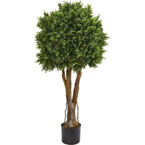 Nearly Natural 46in. Boxwood Artificial Topiary Tree UV Resistant (Indoor/Outdoor)