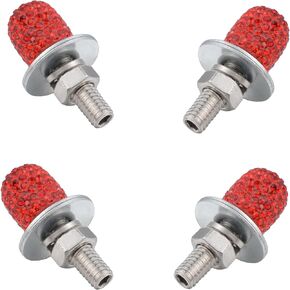 Lunsom License Plate Screws Kits, Bling Car Tag Plate Frames Covers Car License Plate Mounting Bolt 4 Pack Trim Replacement Kit (Black)