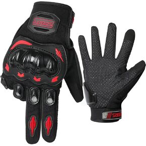 1 Pair Unisex Sports Motorbike Riding Gloves Full Finger Protective Touch Screen Gloves