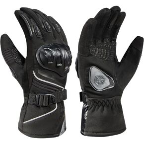 Scoyco Winter Motorcycle Gloves Touchscreen Rainproof Riding Gloves Ski Snowboard Cold Weather Warm Gloves for Men Adventure Touring ATV Mitts Scooter Snowmobile Cycling
