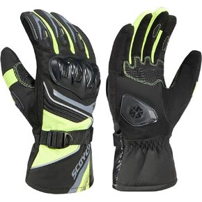 Scoyco Winter Motorcycle Gloves Touchscreen Rainproof Riding Gloves Ski Snowboard Cold Weather Warm Gloves for Men Adventure Touring ATV Mitts Scooter Snowmobile Cycling