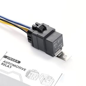 OEM Automotive Relay, NO: 40A NC: 30A 12VDC Waterproof Relay and Rainproof Type Harness with Heavy Duty 12AWG Tinned Copper Wires, 5 Pin SPDT 4 Kit Auto Relay Replace Car, Truck, Marine, UTV