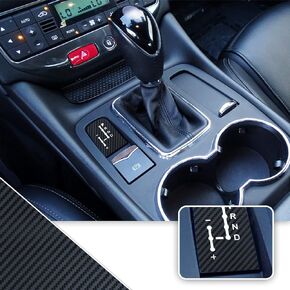Shifter Gear Position Indicator Vinyl Overlay Wrap Decal Compatible with Maserati Granturismo Quattroporte - Carbon Fiber Black in Kuwait