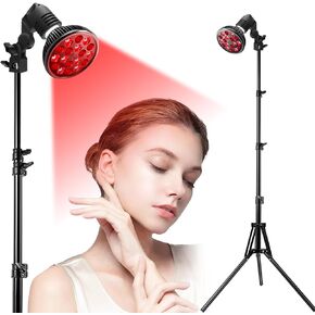 Red Light Therapy Lamp for Body and Face Use, 660nm Red Light and 850nm Near Infrared Light Combo, 36W Red Light Therapy Device with Stand (15-61in)