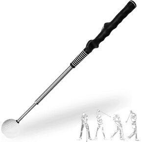 FINGER TEN Golf Swing Trainer Aid Grip Trainer Training Equipment Lightweight Stretchable Practice Rod Portable Speed Ergonomic Grip for Right Handed Golfer