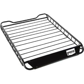 REESE 1391300 Explore Rooftop Cargo Basket, Easy Assembly 125 Lb. Capacity, Black