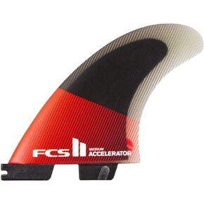 FCS II Accelerator Performance Core Tri Fin Set - Red/Black - M