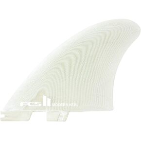 FCS II Modern Keel Surfboard 2 Fin Set - Clear
