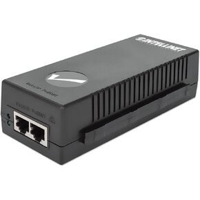 Intellinet 2.5G PoE+ Injector – 2.5Gbps & 30W Power Over Ethernet Output, Supports Distances Up to 328ft, 2.5GBASE-T IEEE802.3bz RJ45 Ethernet, Wall Mountable - 3 Yr Mfg Warranty – 561570