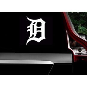 Old English D Detroit 5 inches White Widow ETC Vinyl Decal for Car Truck Sports, Sportbikes, SUV Windows Bumper Laptop and Desktop Computer