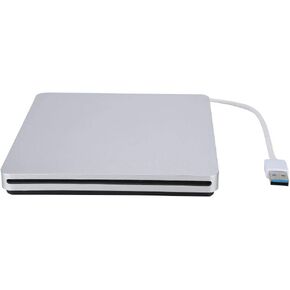 USB Ultra Slim External DVD Drive Burner USB 3.0 Data Transmission External Slot-Load DVD Burner CD Driver Compatible for Apple System/Windows System