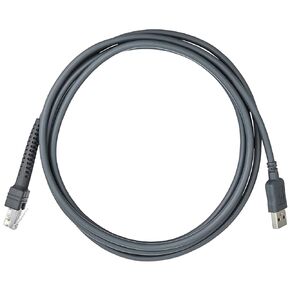 USB Cable for Symbol Zebra Motorola Barcode Scanner, USB to RJ45 Cable, CBA-U01-S07ZAR LS2208-SR DS2208 DS8178 LS1203 LS4208 DS4208 DS9208 DS4308 LI4278 (2M/7FT Flatted USB Port)