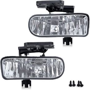 RP Remarkable Power, OEM Fog Lights For 1999 2000 2001 2002 Sierra / 2000 2001 2002 2003 2004 2005 2006 Yukon/Yukon XL Pickup Truck SUV Clear Fog Lights Pair FL7084