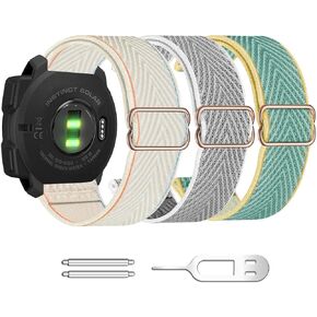 Abanen 22mm Elastic Nylon Watch Bands with Watch lugs for Garmin Instinct 2 Solar, Soft Stretchy Quick Dry Ultra-light Wristband Strap for Garmin Instinct Crossover Solar, Instinct Esports