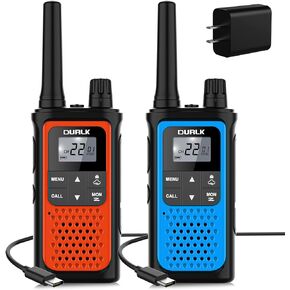 Walkie Talkies for Adults Long Range 2 Pack,Rechargeable Walkie Talkies 22 FRS Channels Two Way Radios with NOAA Weather Receiver,Noise Reduction,Volume Adjustment,LED Flashlight,1800mAh Battery