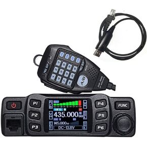Anytone AT-778UV ثنائي النطاق 25 واط جهاز الإرسال والاستقبال المحمول VHF/UHF قاعدة السيارة راديو لاسلكي تخاطب مع كابل برجمة