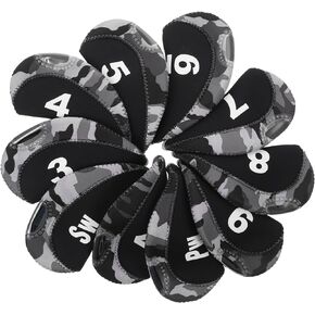 10pcs Golf Iron Sets Golf Head Covers Golf Club Cover Club Covers Golfs Golf Club Head Covers Head Covers for Golf Clubs Golf Driver Head Covers Iron Covers Portable Stick Neoprene