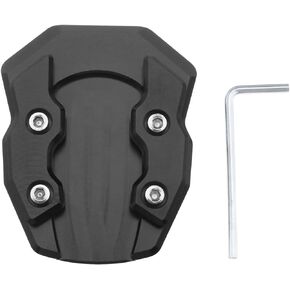 The Lord of the Tools Motorcycle Kickstand Pad Side Stand Foot Support Foot Pad Extension Plate Enlarger Compatible with Forza 125 250 300 2017-2021 Aluminum Alloy 78x64mm Black