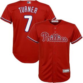 Trea Turner Philadelphia Phillies MLB Kids 4-7 Red Alternate Player Jersey in Saudi Arabia