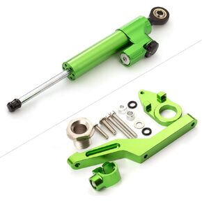 Fit For Ninja ZX-6 R ZX6R ZX 6R 2009 2010 2011 2012 2013 2014 2015 2016 2017-2019 CNC Motorcycle Steering Damper Stabilizer Buffer Control Bar with Mounting Bracket Support Kit Full Set