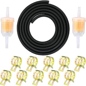 6PCS 1/4" 6mm-7mm Gas Inline Fuel Filter, with magnet, Fit for ATV Scooter Moped Go Kart Dirt Bikes Snowblower Motorcycle Lawnmower Taotao Small Tractors Snowmobiles Garden Tillers Generators