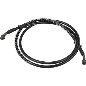 Motoforti 160cm 62.99" 10mm 28 Degree Motorcycle Braided Brake Clutch Oil Hoses Line Pipe Clutch Throttle Gas Line Fuel Pipe Black for ATV for Dirt Bike