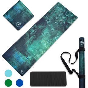 June & Juniper Travel Yoga Mat Foldable Lightweight - Thin Light Non-Slip Travel Yoga Mat Eco