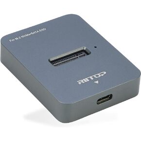 RIITOP M.2 to USB Docking Station, NVMe to USB-C Reader Adapter for Both M.2 (M Key) NVMe SSD and (B+M Key) SATA-Based SSD Enclosure