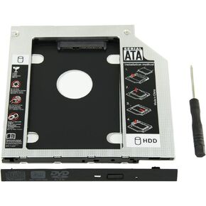 حاويات محول علبة محرك الأقراص الصلبة SATA إلى SATA 2nd SSD HDD عالمية مقاس 9.5 مم لأجهزة الكمبيوتر المحمول DELL HP Lenovo ThinkPad ACER Gateway ASUS Sony Samsung MSI