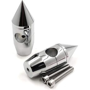 HTTMT MT030-005-1"- 1'' inch Spike Handlebar Risers Compatible with Harley Cruisers Choppers Metrics Victory CHROMED