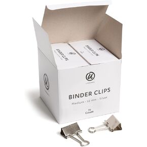 U Brands Small Binder Clips, Metallic Silver, Office Organization Supplies, 19mm, 72 Count in Kuwait