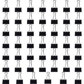 Binder Clips Large 1.5-Inch Black (48-Pack)