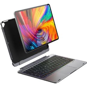 doqo iPad pro 10.5 Keyboard Case, iPad Air 3rd Gen case with Keyboard,Detachable 360° Protective case with 7 Colors Backlight, Bluetooth Keyboard with Touchpad for ipad air 3 and iPad Pro 10.5 inch