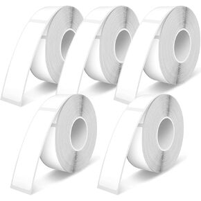 D30 Labels 1150 PCS Label Tape Replacement Compatible with Label Maker Model D30, 0.47 x 1.18 Inches, Waterproof Adhesive Labeling Tape Print Paper, 5 Rolls