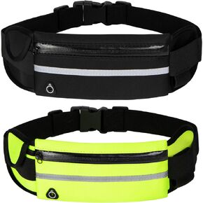 Running Belt Waist Packs, Workout Fanny Pack, Ultra Light Bounce Free Waist Pouch Fitness Workout Belt Sport Waist Pack for Women Men, Adjustable Waistband Bag for All Kinds of Phone