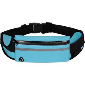 Running Belt Waist Packs,Workout Fanny Pack,Ultra Light Bounce Free Waist Pouch Fitness Workout Belt Sport Waist Pack for Women Men,Adjustable Waistband Bag for All Kinds of Phone (Blue)