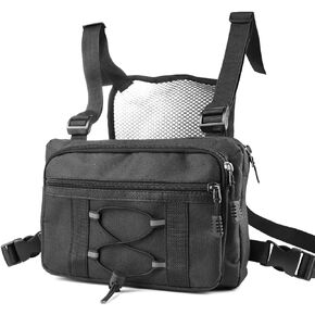 Chest Bag for Men Lightweight Front Chest Pack With Pocket & Extra Storage Water Resistant Running Vest Bag Sports Chest Bag for Workouts Cycling Exercise Hiking