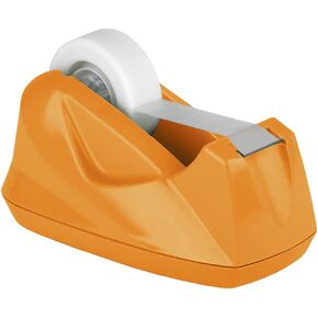 Acrimet Premium Desktop Tape Dispenser, Plastic, Non-Skid Base (Heavy Duty) (Orange Color)