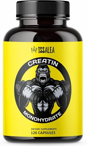 مكملات الكرياتين الغذائية - حبوب الكرياتين مونوهيدرات - 2.5 جرام حبوب الكرياتين مونوهيدرات لحجم العضلات وقوتها وطاقتها - تركيبة غير معدلة وراثيًا - 120 كبسولة in Kuwait