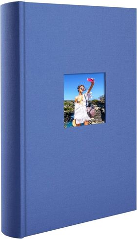 Luxury Fabric Photo Album 4x6 With Writing Space Acid Free Pockets Holds 300 Photos with Memo, 3 Per Pages Photobook Album for Wedding Vacation Family Beige in Kuwait