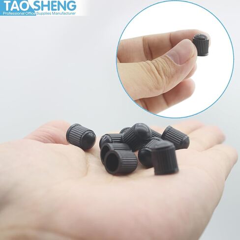 10Pcs Tyre Valve Caps, Universal Fit Plastic Dust Caps for Trucks Car Bikes Bicycles Motorbikes Prams Wheelbarrows Tires, 10 Pieces Black in Kuwait