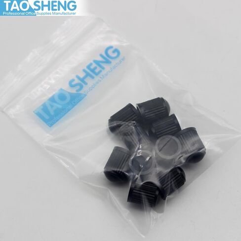 10Pcs Tyre Valve Caps, Universal Fit Plastic Dust Caps for Trucks Car Bikes Bicycles Motorbikes Prams Wheelbarrows Tires, 10 Pieces Black in Kuwait