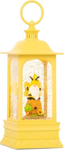 Fall Decor Snow Glob,e Bumble Bee Gnomes Figurines Sunflowers Snow Globe Lantern 6H Time Honey Bee Decor Light Up Bee Gifts for Women/Mom Birthday Party Home Decorations in Saudi Arabia