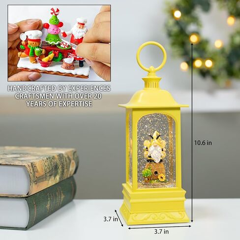 Fall Decor Snow Glob,e Bumble Bee Gnomes Figurines Sunflowers Snow Globe Lantern 6H Time Honey Bee Decor Light Up Bee Gifts for Women/Mom Birthday Party Home Decorations in Saudi Arabia