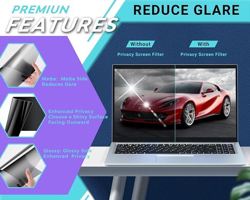 ZOEGAA 14 شاشة كمبيوتر محمول للخصوصية، شاشة خصوصية للكمبيوتر المحمول بنسبة 16:9 قابلة للإزالة مقاس 14 بوصة، درع الخصوصية لشاشة الكمبيوتر المضادة للضوء الأزرق متوافق مع شاشة خصوصية الكمبيوتر المحمول in Kuwait