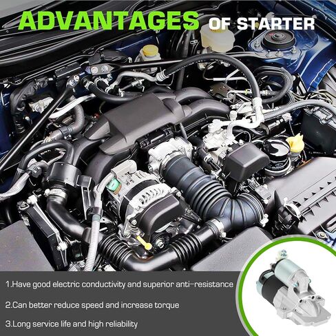 Starter Compatible with Mazda 3 2004 2005 2006 2007 2008 2009 04 05 06 07 08 09 410-48145 SMT0253 M0T90981 17909 L813-18-400 L813-18-400A in Saudi Arabia