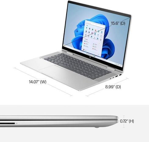 كمبيوتر محمول Envy 2 في 1، شاشة لمس LED IPS FHD مقاس 15.6 بوصة، الجيل الثالث عشر Intel Core i5-1335U، ذاكرة الوصول العشوائي 8 جيجابايت، 1 تيرابايت PCIe SSD، كاميرا ويب، WiFi 6E، لوحة مفاتيح بإضاءة خلفية، Thunderbolt 4، HDMI، كابل SPS HDMI، ويندوز 11 طليعة in Saudi Arabia