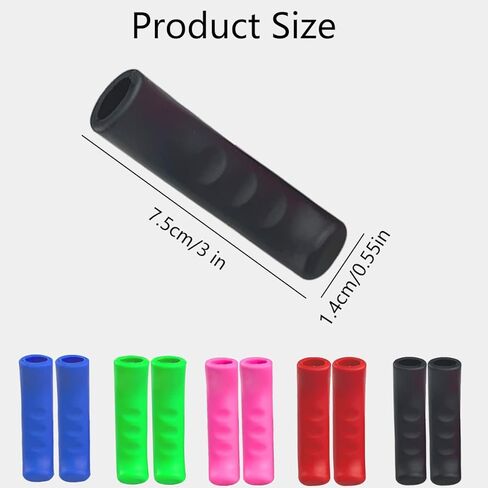 5 Pairs Bicycle Brake Lever Silicone Cover, 5 Colors Anti-Slip Brake Handle Silicone Sleeve for Mountain Road Bike Brake Cover. in Kuwait